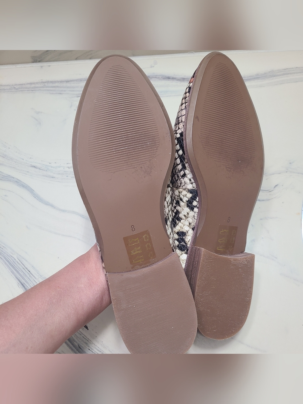 Madewell The Frances Women's Trendy Stylish Loafer Mule Snake Pattern Sz 7.5 - Picture 11 of 12